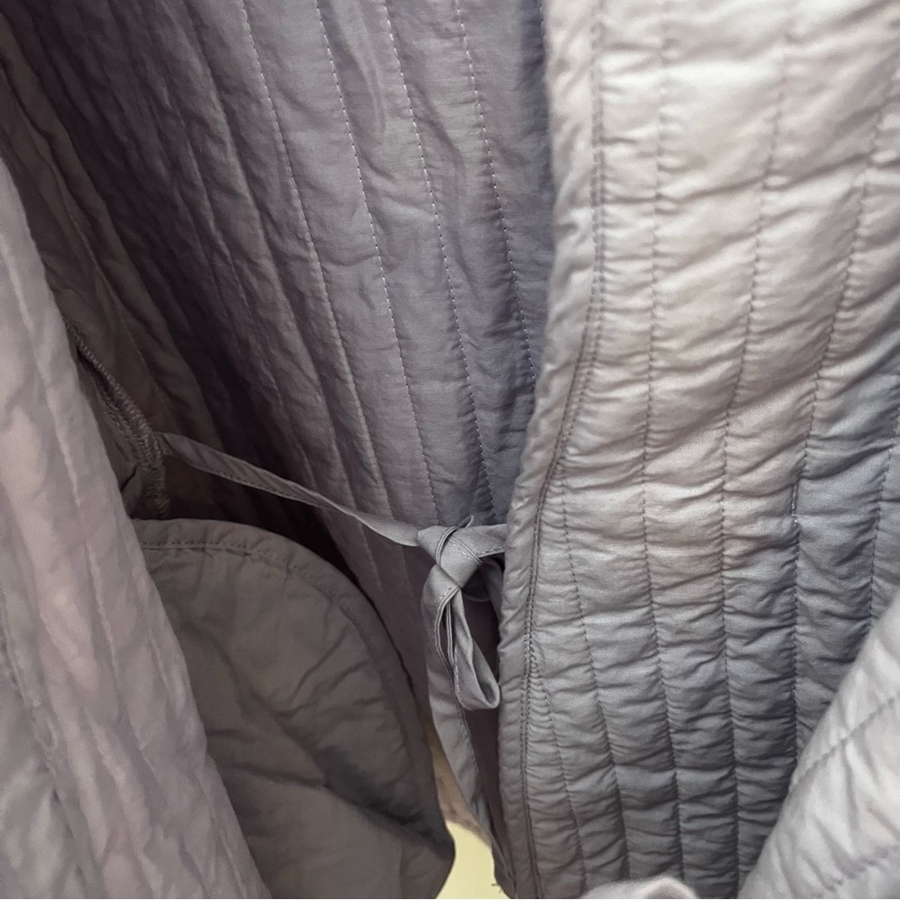 Lilac Quilted Wrap Robe Jacket - Picture 5 of 6